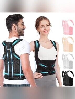 Fit Geno Back Brace and Posture Corrector Black NIP